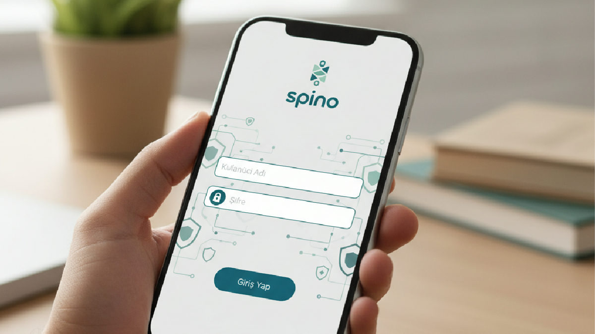 Spino kullanıcı paneli giriş ekranı mobil cihazdan pratik erişim sağlar.